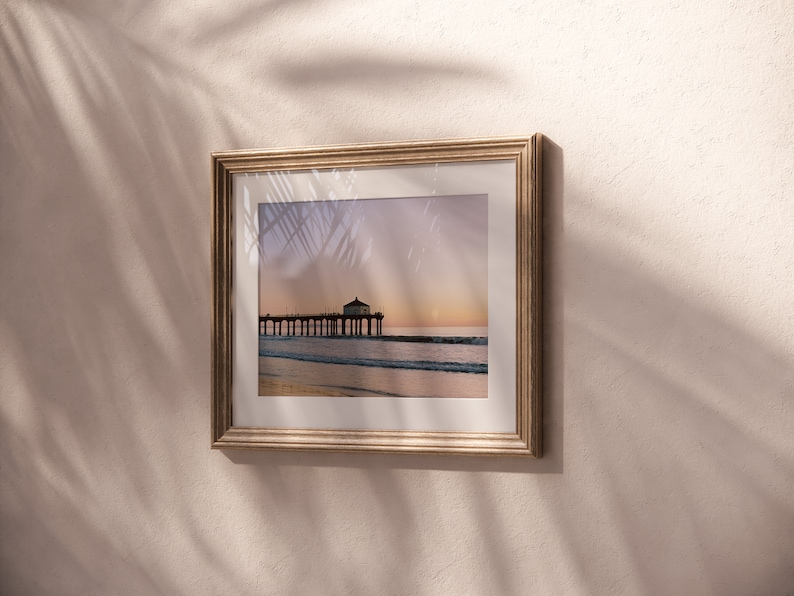 Manhattan Beach Pier on 35mm film /// digital download beach wall art, film photography, ocean print, pier, coastal aesthetic, portra 400 image 4