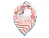 Red Stripe Dog Bandana Blue striped dog scarf Boy dog bandana Puppy bandanna