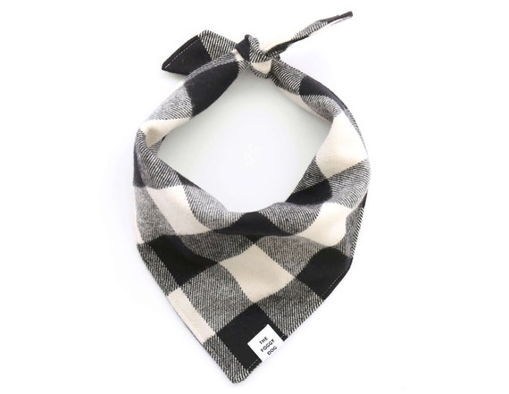 buffalo plaid dog scarf