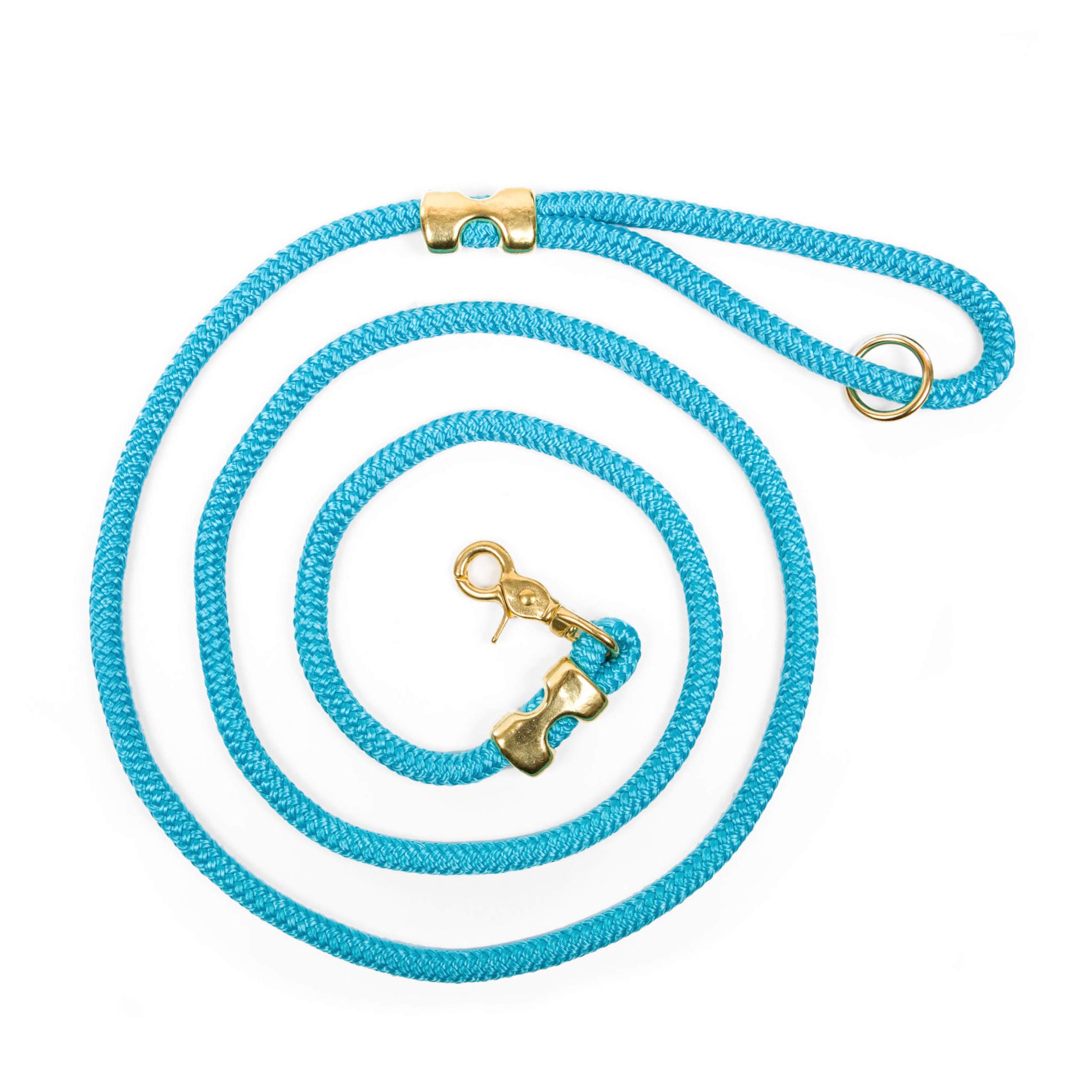 Peacock rope dog leash // Turquoise blue marine rope lead // Etsy
