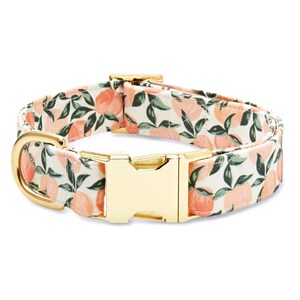 OFERTA DE SEGUNDOS: Collar para perros Peaches and Cream // Collar para mascotas con estampado Peaches // Collar para perros de verano // Collar para mascotas moderno y elegante con pequeños rasguños