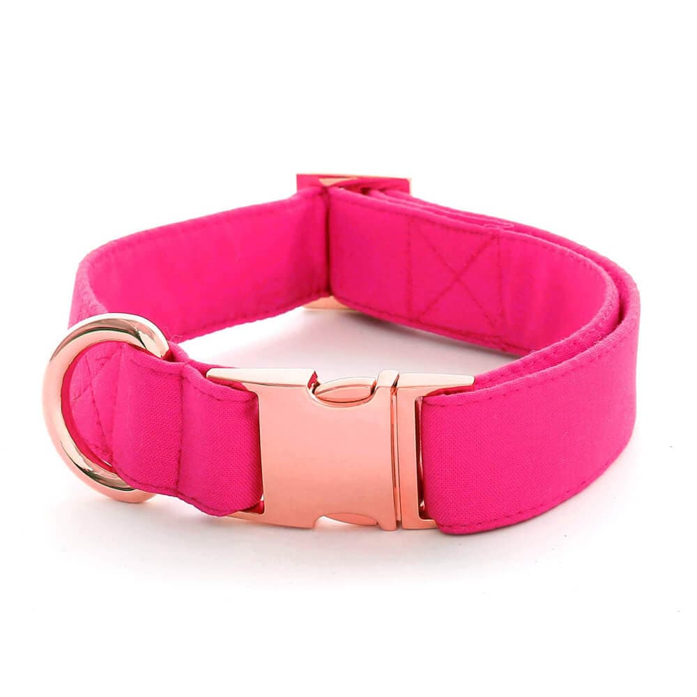 Hot Pink Dog Collar // Bright pink pet collar // Modern dog Etsy
