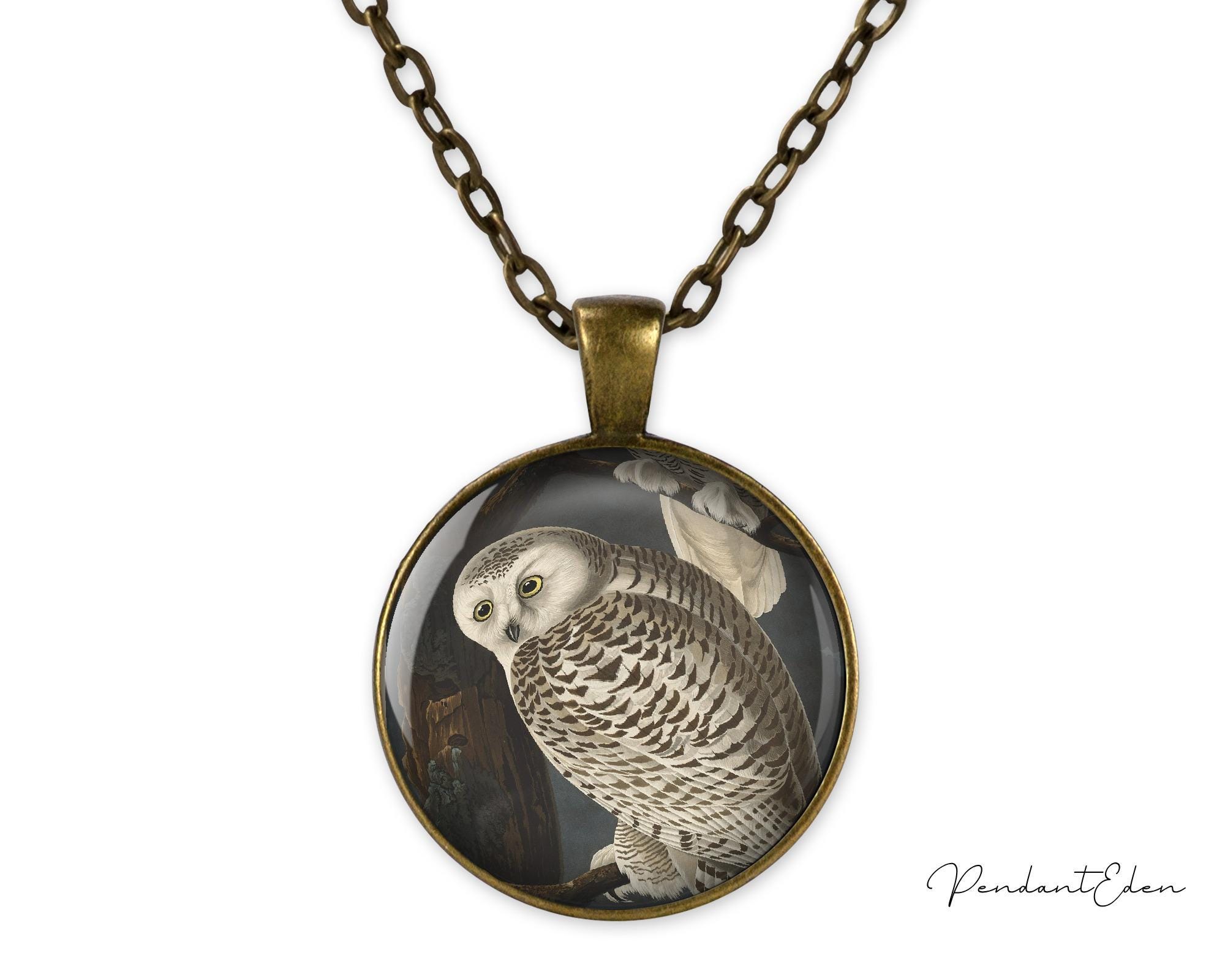 Vintage Owl Necklace, Keychain or Brooch, Night Owl Pendant, Bird Lover Jewelry, Woodland Gift