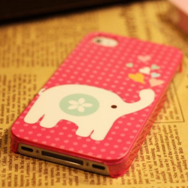 pink elephant iphone 5 case, iphone 4 case covers, iphone 4s covers skin case, white envelop iphone case covers