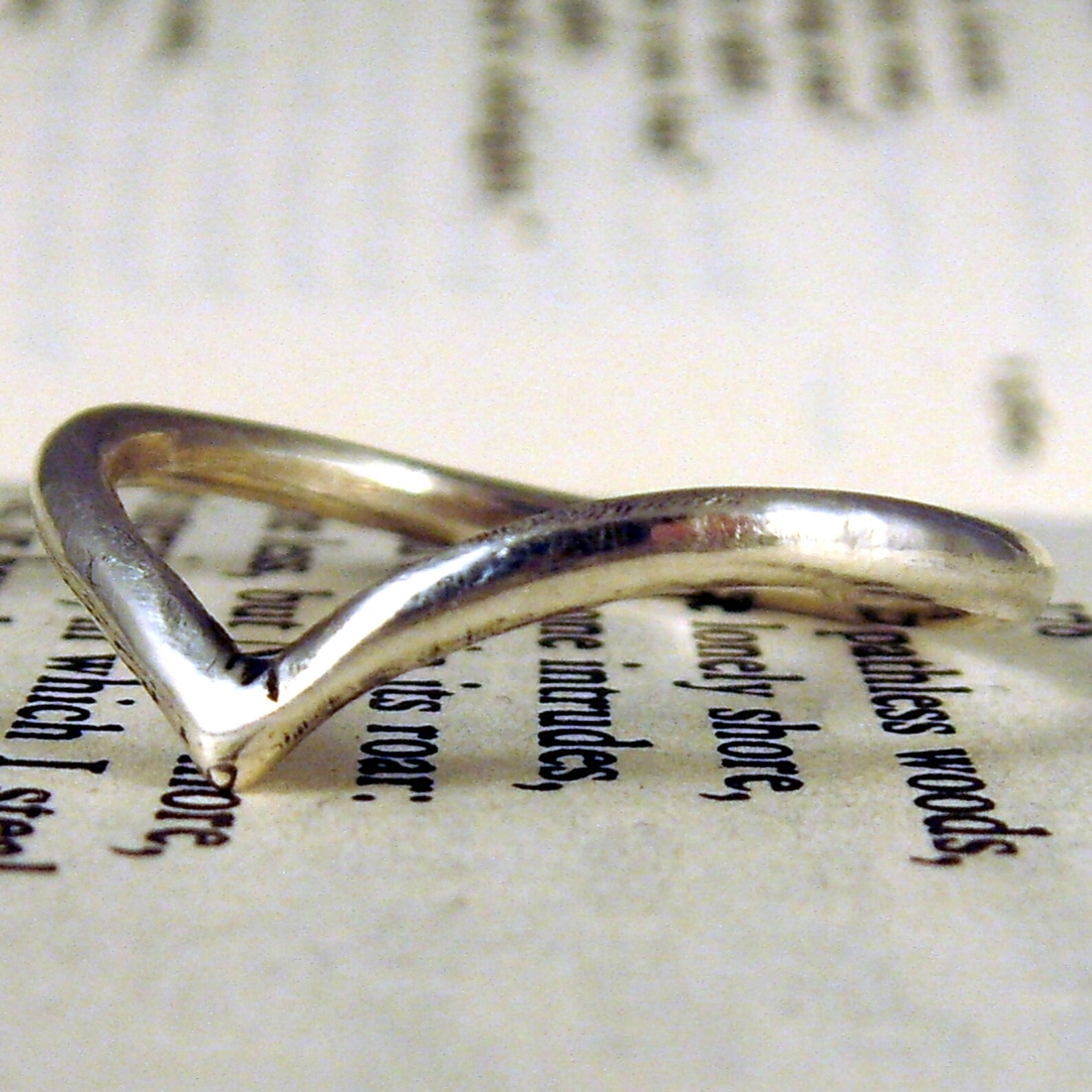 Beautiful .999 Pure Silver Wishbone Ring With FREE Ring Box - Etsy