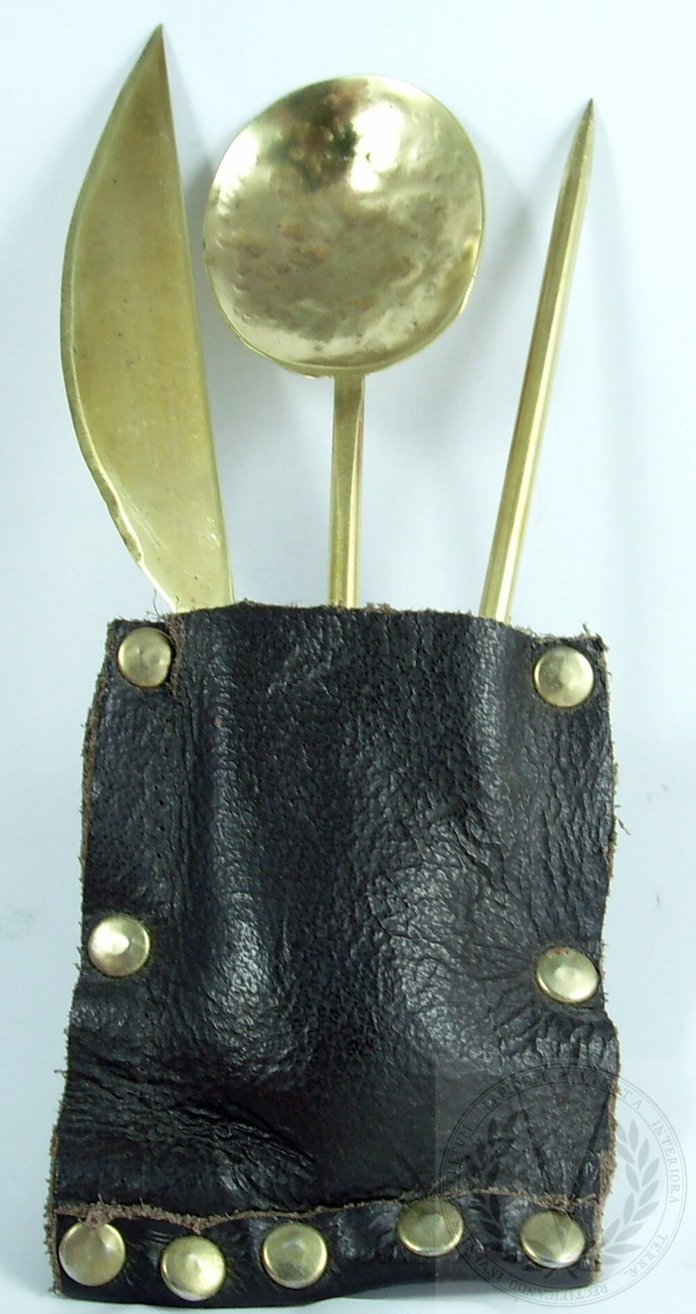 Exquisite Medieval Brass Eating Utensil Set with Belt Pouch Etsy