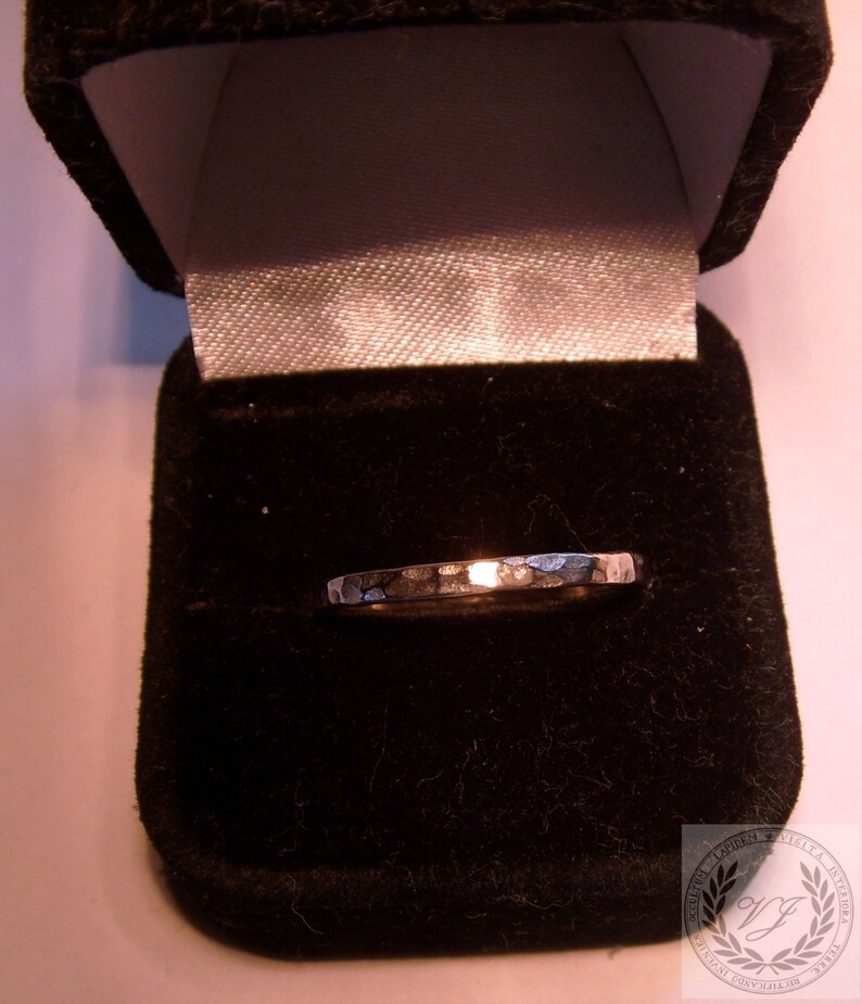 Fabulous .999 Pure Silver Hammered Ring With FREE Ring Box Etsy