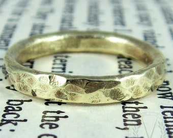 Spectacular Brass Hammered Ring