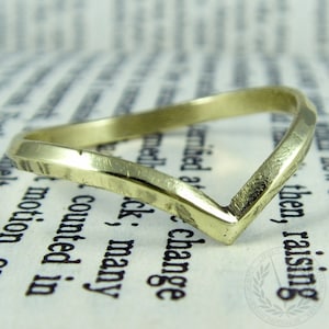 Charming Brass Wishbone Ring with FREE Ring Box