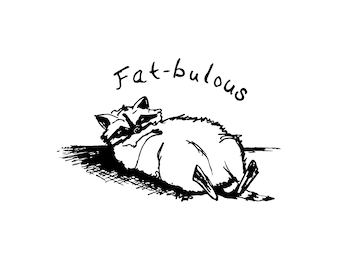 Funny Raccoon Meme PNG: Trash Panda Sketch (Digital Download)