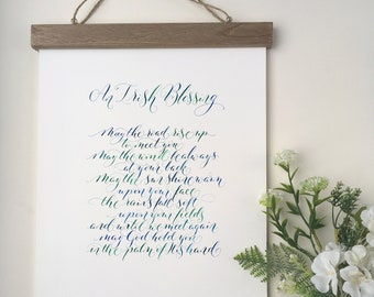 An Irish Blessing - high quality calligraphy print of a classic Irish verse - Irish prayer print