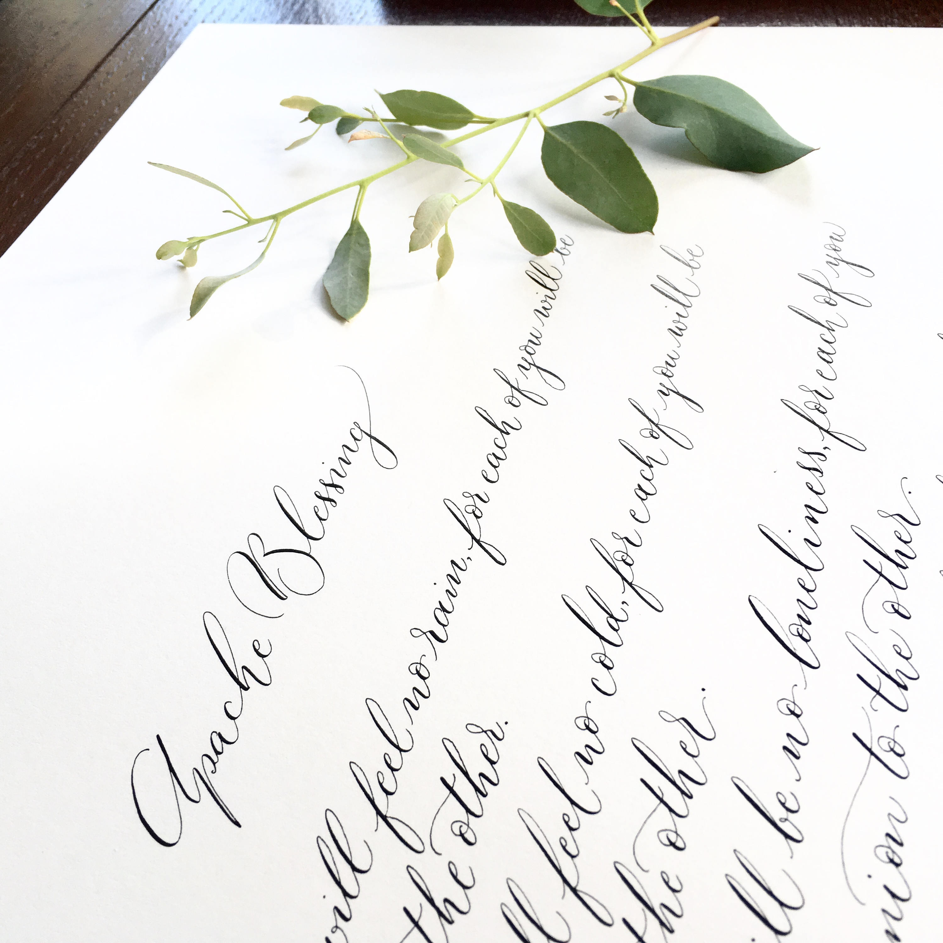 Apache Blessing Wedding Reading Calligraphy Print Popular Wedding