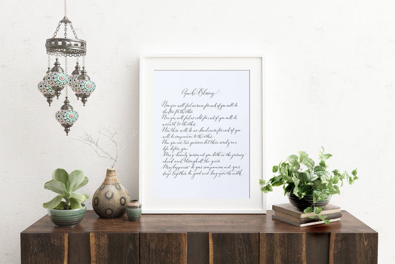 Apache Blessing Wedding Reading Calligraphy Print Popular Etsy