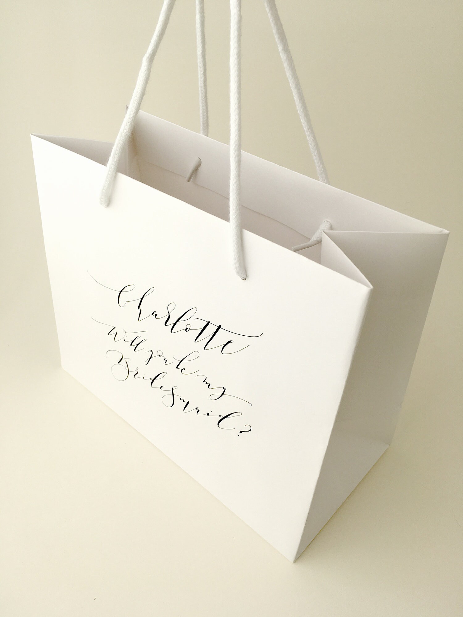Will You Be My Bridesmaid Personalised Gift Bag White With Will You Be My Bridesmaid Personalised Gift Bag White With