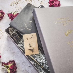 Beautiful modern calligraphy starter set with full colour guide book and personalised journal image 3