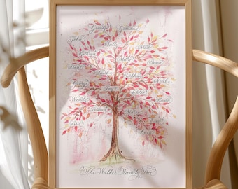 Personalised Family Tree – Autumn Warmth Edition