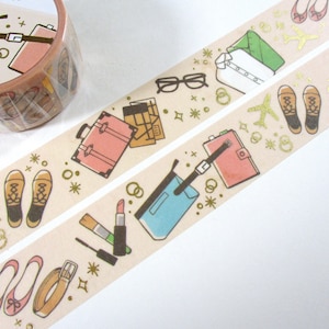 Style Travel Outfit School Work Wardrobe Fashion Washi Tape Deco Masking Stationery Planner Journal Scrapbook Craft Art make up