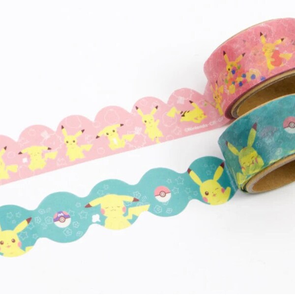 Pokemon Pikachu Pocket monster Poke day Deco Masking Stationery gift girl Cute Kawaii Project Craft Journal Rare Collectible nintendo anime