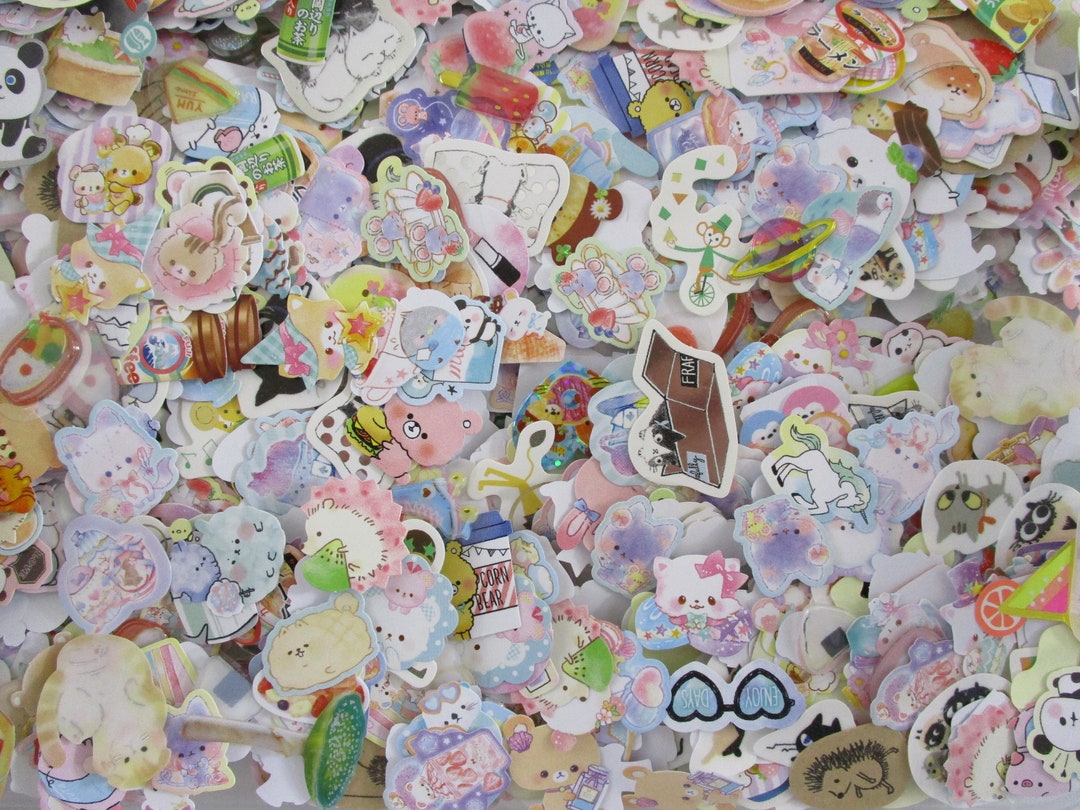 Lot 200 STICKERS Flake Sack Surprise Mix Food Flower Animal San-x Anime ...