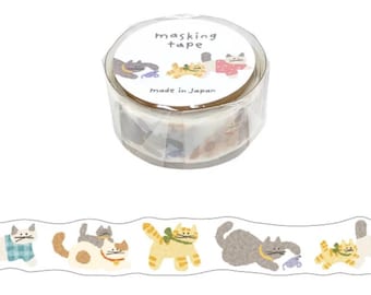 Cat Kitty Feline kitten playful tabby pet Washi Tape Deco Masking Stationery Planner Journal Craft schedule organizer MW Favorite friend
