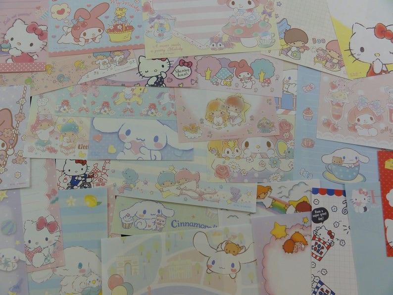 Lot Sanrio Hello Kitty Stationery//Stationary Memo 75 sheets