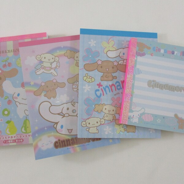 VHTF Collectible Sanrio Cinnamoroll Dog Puppies Notepad  Memo Pad Writing Paper stationery notebook special gift Rare pet white tail