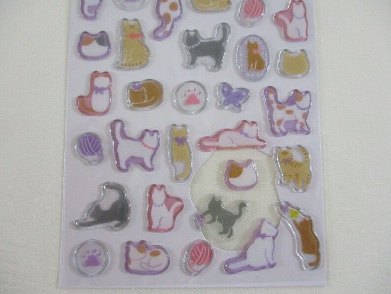 Candy Drop Style Cat Kitty Sticker Sheet Planner Journal Agenda Paper ...