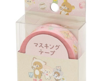 Washi Tape Rilakkuma Bear San-X Deco Masking Stationery Stationary Scrapbook gift girl Cute Kawaii Project Craft Journal paper art schedule