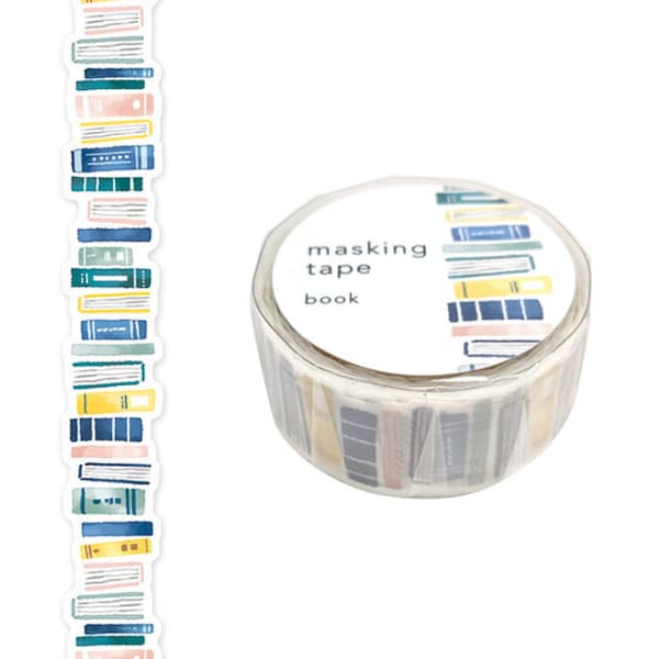 Stack of Books Row of Books Library Book store Reading Washi Tape Deco Masking Stationery Planner Journal Craft schedule organizer MW