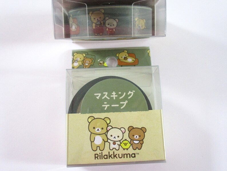 Washi Tape Rilakkuma Bear classic San-X Deco Masking Stationery Stationary Scrapbook gift girl Cute Kawaii Project Craft Journal paper art image 3