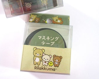Washi Tape Rilakkuma Bear classic San-X Deco Masking Stationery Stationary Scrapbook gift girl Cute Kawaii Project Craft Journal paper art