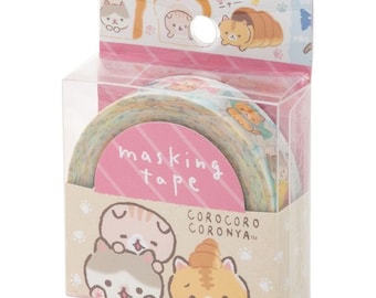 Washi Tape Coronya Cat Kitten San-X Deco Masking Stationery Stationary Scrapbook gift girl Cute Kawaii Project Craft Journal