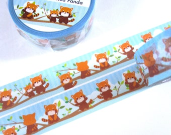 Red Panda fox Racoon forest wild Washi Tape Deco Masking Stationery Planner Journal Scrapbook Craft Art dog pet squirrel beaver cat saien