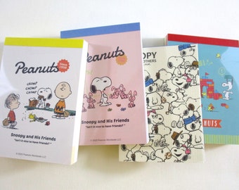 Peanuts Snoopy Small Notepads writing paper stationery Journal Planner notebook note agenda day book school book funny dog classic gift