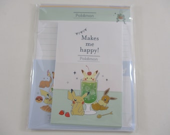 Collectible Pokemon Makes me Happy Stationery Anime pocket monster Writing Paper Envelope Letter Set penpal cute gift designer special