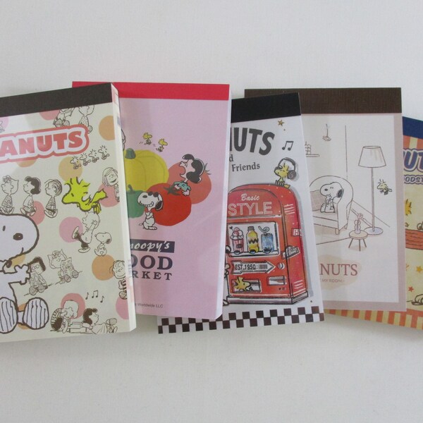 Peanuts Snoopy Small Notepads writing paper stationery Journal Planner notebook note agenda day book school star classic dream gift