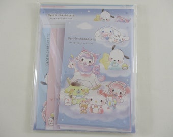 Sanrio Characters Purin Cinnamoroll Hello Kitty My Melody Badtz Pochacco Stationery Writing Paper Envelope Letter Set special collectible