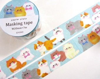 Cat Design Deco Washi Tape Crafts kitten feline pet animal washi tape Whimsical planner organizer papier stationery stationary diary