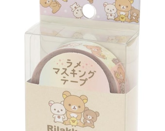 Washi Tape Rilakkuma Bear Classic San-X Glitter Deco Masking Stationery Scrapbook gift girl Cute Kawaii Project Craft Journal paper schedule