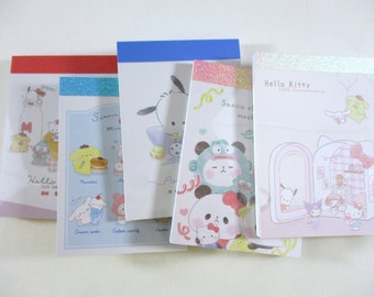 Sanrio Characters My Melody Kuromi Pom Pom Purin Pochacco dog Little Twin Stars Small Notepad Stationery Notebook Note pad Memo Rare HTF