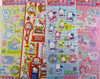 Sanrio Hello Kitty Pochacco Little Twin Stars Cinnamoroll Sticker Sheet Planner Journal Agenda Paper Craft Calendar Schedule Organizer cute