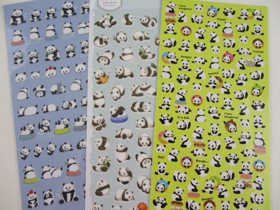 Stickers para agenda Panda 2024 - Diry Art