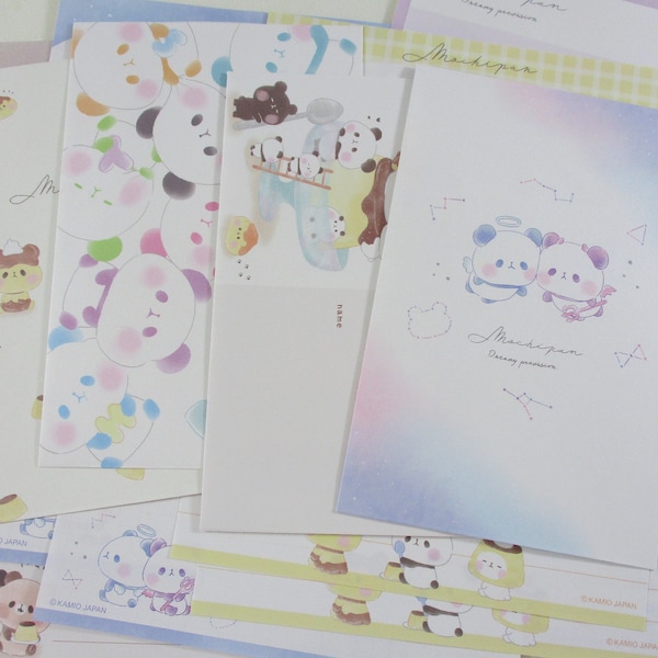 Mochipan Panda bear Stationery Writing Paper Envelope Letter Set Healthy Penpal Cute Gift girl special kamio animal special gift