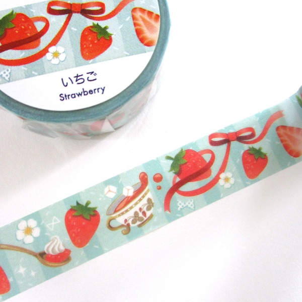 Fresh Strawberry fruit food Washi Tape Deco Masking Stationery Planner Journal Craft organizer diary saien gift breakfast healthy dessert