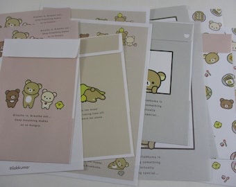 San-X Rilakkuma Classic relax hungry Stationery Writing Paper Envelope Letter Set penpal cute kawaii gift friendship girl favorite birthday