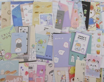 Grab Surprise Bag: 10 Mini Letter Sets Gift Message Writing Paper Envelope cute kawaii variety Hedgehog Rabbit Hamster Cafe Stationery Note