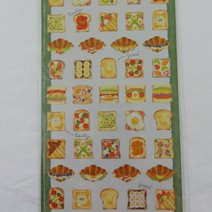 Mind Wave Healthy Breakfast Bread Sandwich Croissant Sticker Sheet Planner Journal Agenda Calendar gift Egg Strawberry Organizer Scrapbook