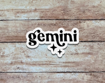 Gemini | Zodiac Sticker, Quote Sticker, Minimalist Vinyl Sticker