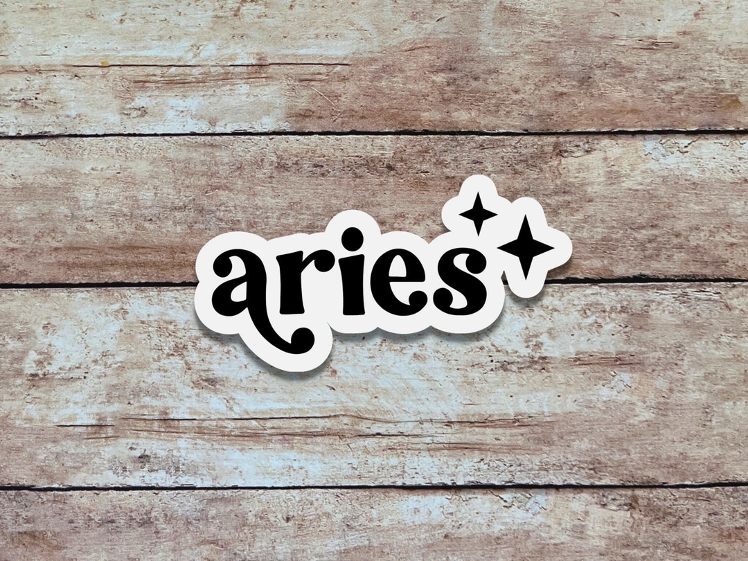 Aries | Zodiac Sticker, Quote Sticker, Minimalist Vinyl Sticker - Etsy