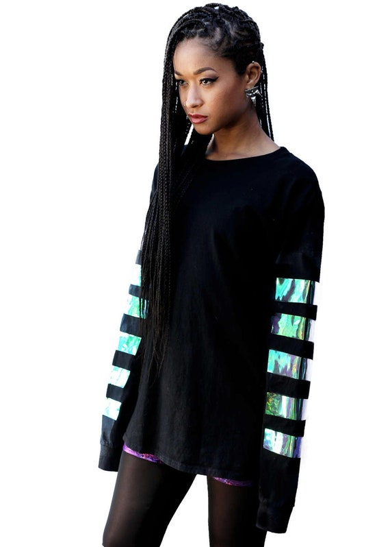 black baggy long sleeve top